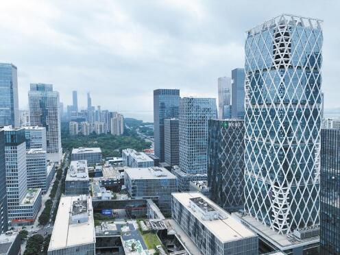 深圳騰訊公司總部及周邊外景（11月9日攝）。記者 母家亮攝