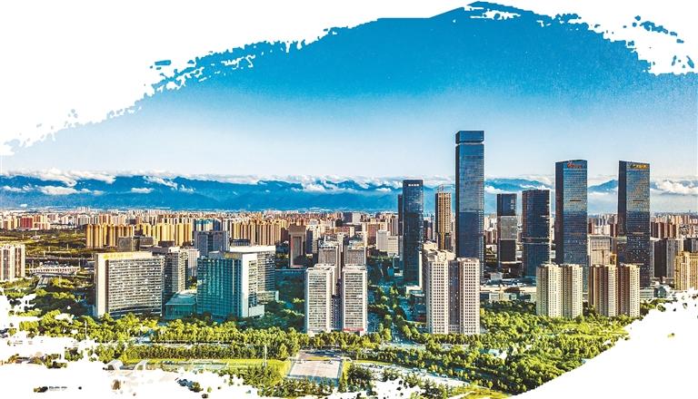 西安高新區(qū)高樓鱗次櫛比。