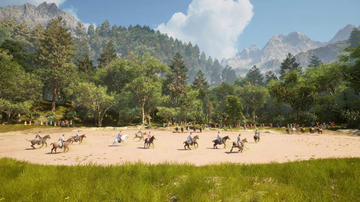 壁畫那邊是唐朝》高精度還原了唐代馬球運(yùn)動的場景。陜西歷史博物館供圖