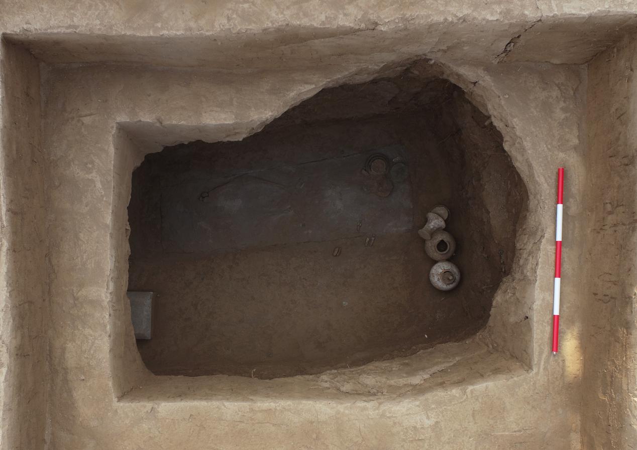 M235墓室清理情況。陜西省考古研究院供圖